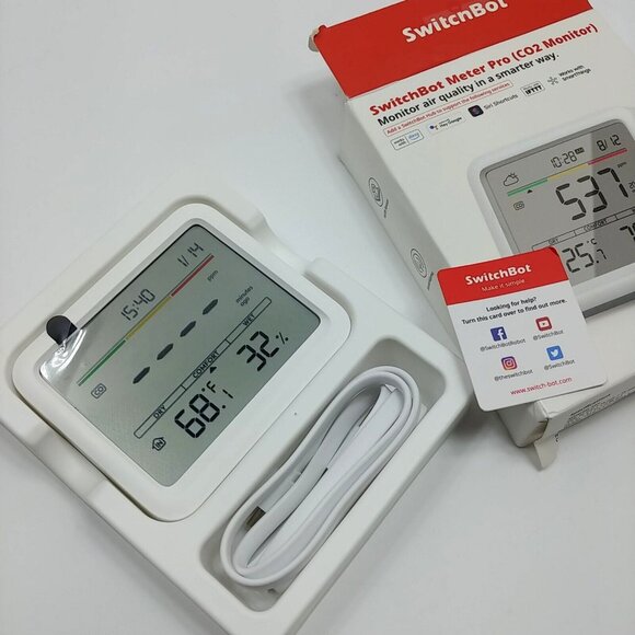 NEW SwitchBot Meter Pro CO2 Air Quality Monitor Built-in‎ Hygrometer/Thermometer - Picture 3 of 6